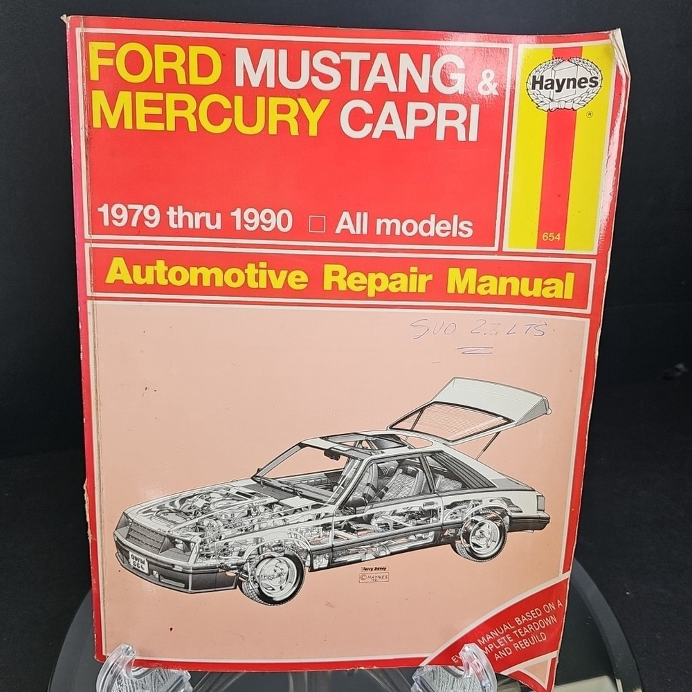 Haynes Repair Manual Ford Mustang & Mercury Capri 1979-1990 Automotive Book 654